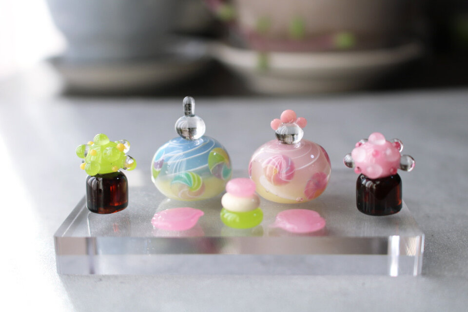 2024年ひな祭り　新作！とんぼ玉雛人形 ガラスの超ミニチュアひな人形⑧