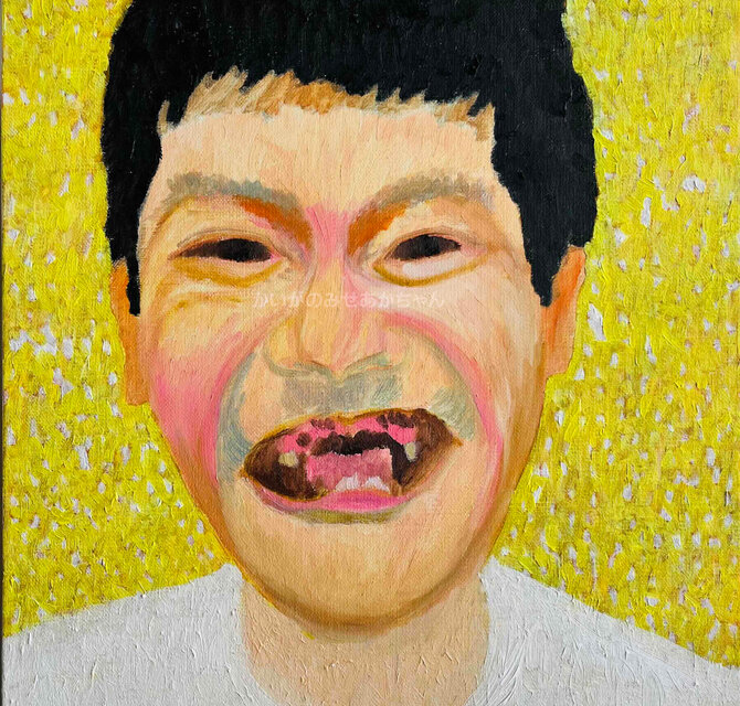 原画「歓喜」F6・油彩