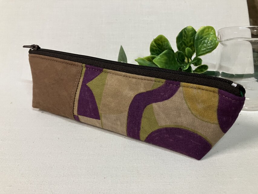 柿渋染め　ペンケース　24C2