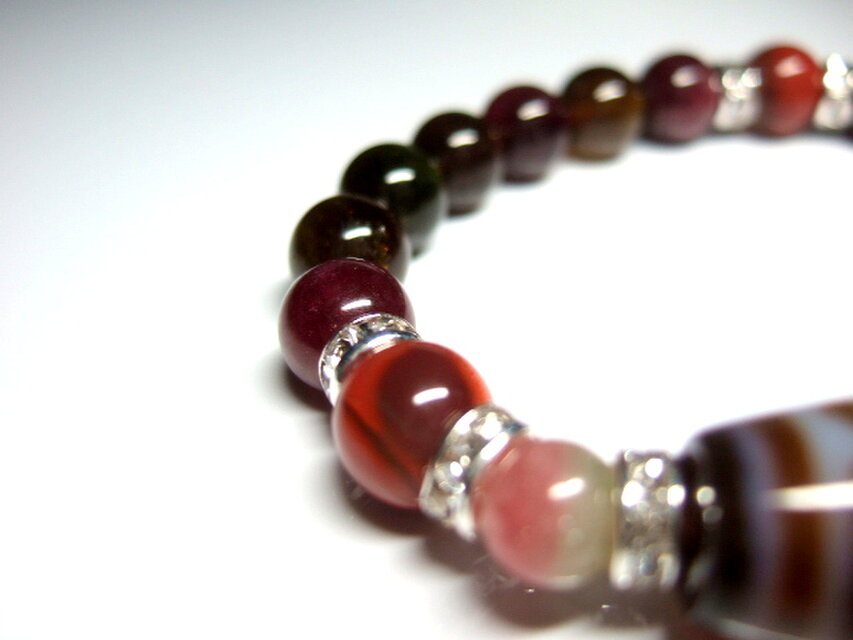 【美品✨️】【龍眼天珠】ルビー ブレスレット 龍眼天珠デザインブレス | iichi 日々の暮らしを心地よくする