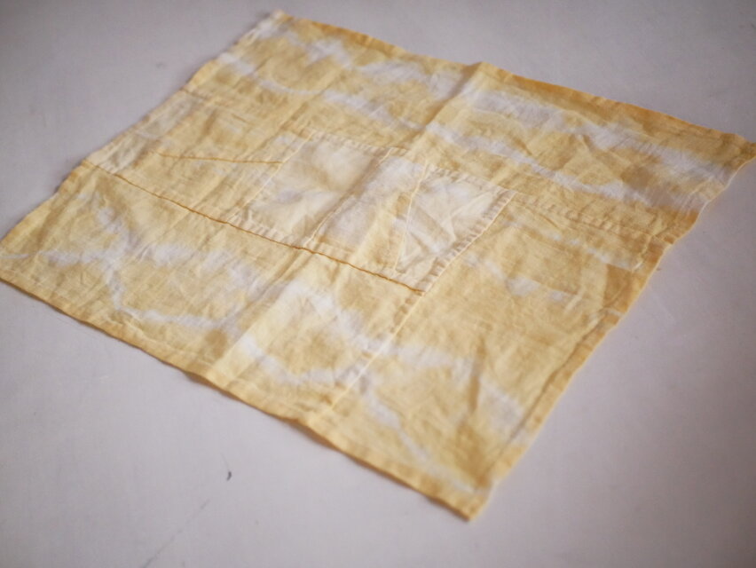 手縫いポジャギ 永遠の布 くちなし染 34×43cm | iichi 日々の