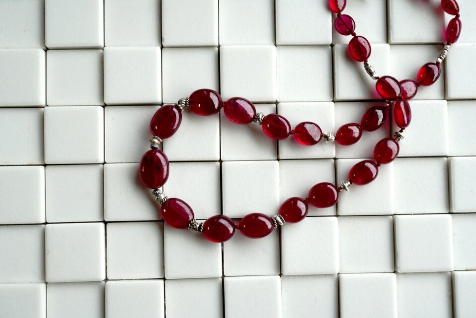 ルビーのお色に癒されて♪のネックレス