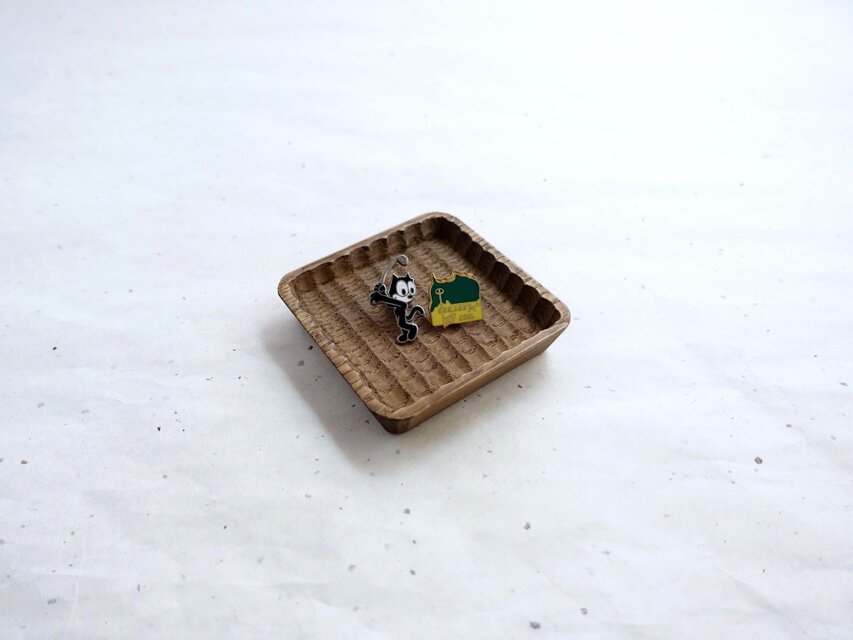 我谷盆（わがたぼん）栗(クリ) 23×20×2.5cm ブラウン #80