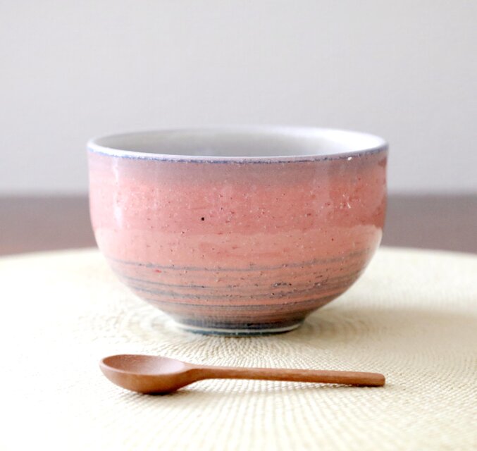練り上げの大きめボウル ＊ 夕焼けのグラデーション １