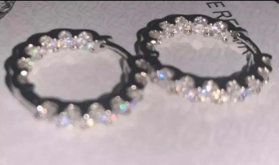 1.5ctフープ モアッサナイト モアサナイト ピアス | iichi 日々の