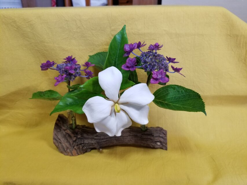 一輪挿し3　ナンテン　自然木　難を転ずる　無塗装