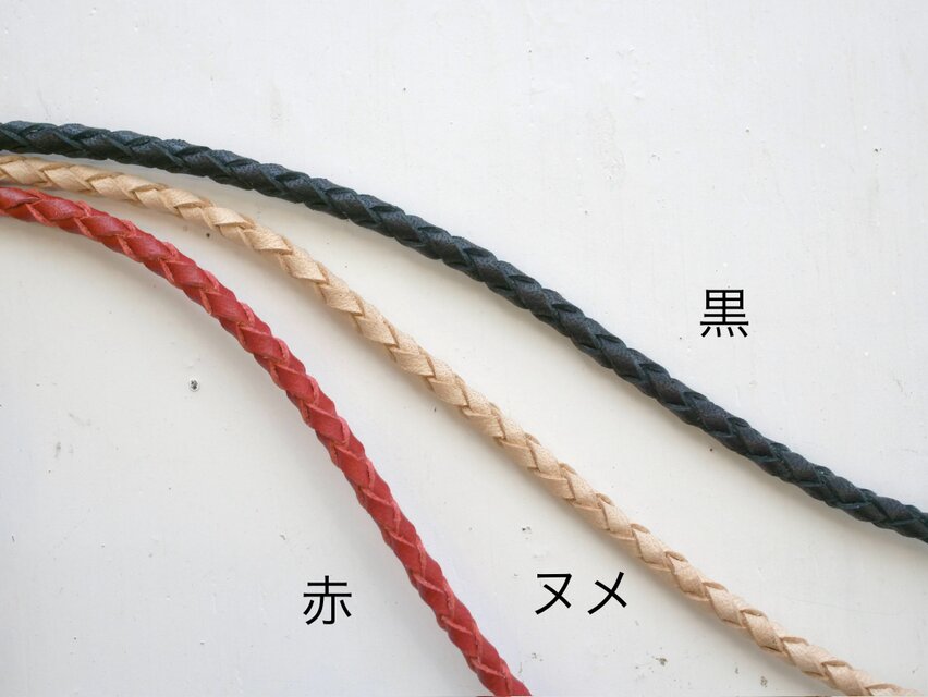【値下げ】ichi レザー編み込みブレスレット 純チタンパーツ 編み込みレザーブレスレット シングル | iichi 日々の