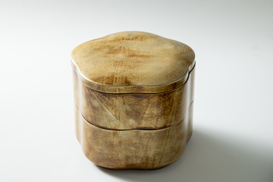 銀蒔き布跡　重箱(二段)