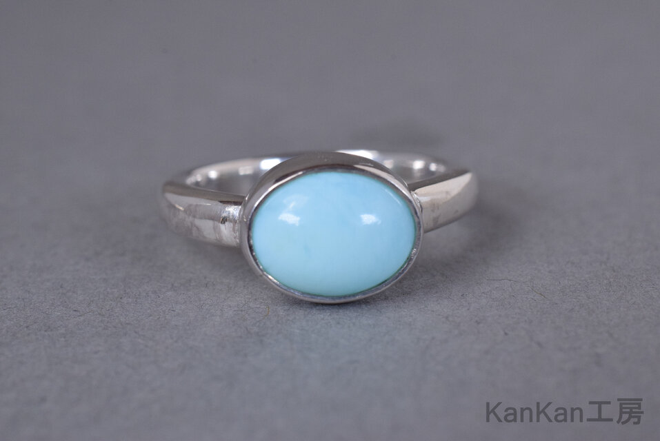 ブルーオパールのリング