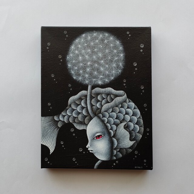 原画「ふわりゆらり」キャンバス F0号