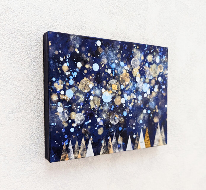 星と森F0号 アクリル原画 | iichi 日々の暮らしを心地よくする