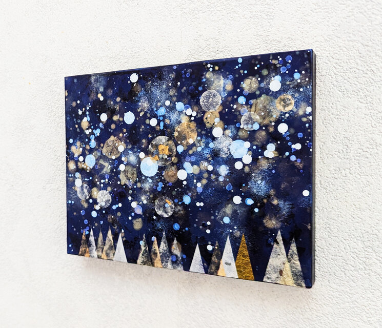 星と森F0号 アクリル原画 | iichi 日々の暮らしを心地よくする