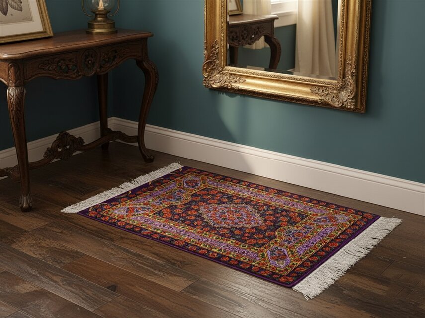 iichi限定大特価】ペルシャ絨毯 イラン産 クム シルク タバタバイ工房