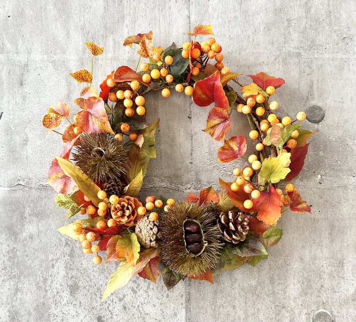 Autumn marron wreath IIV