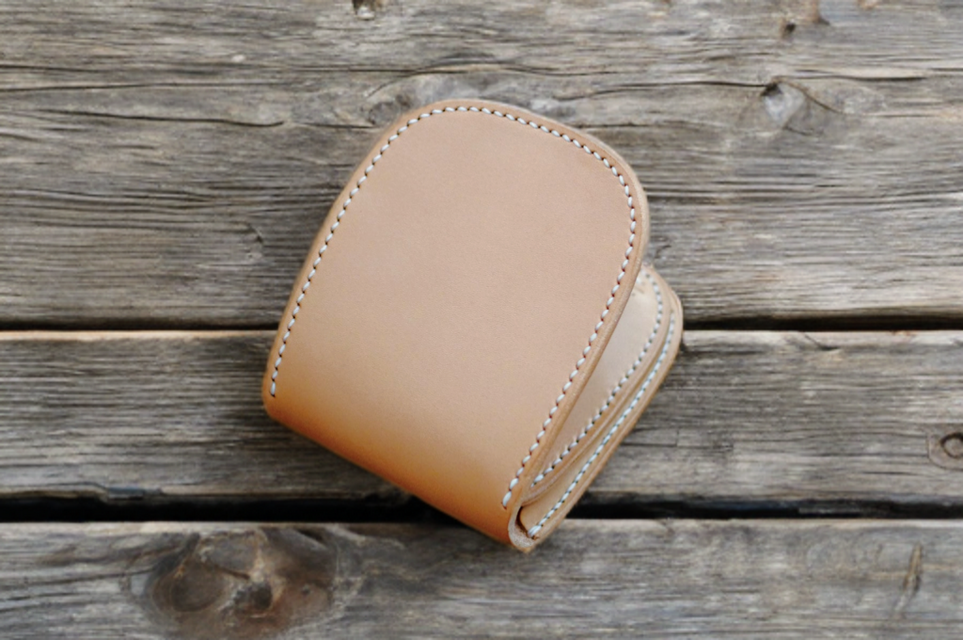 本革サドルレザーの二つ折財布【受注製作】