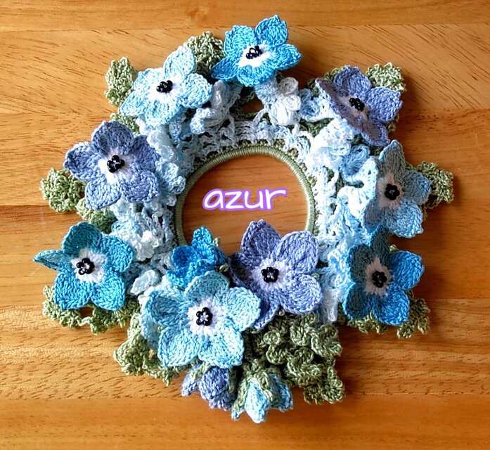 ネモフィラのシュシュ