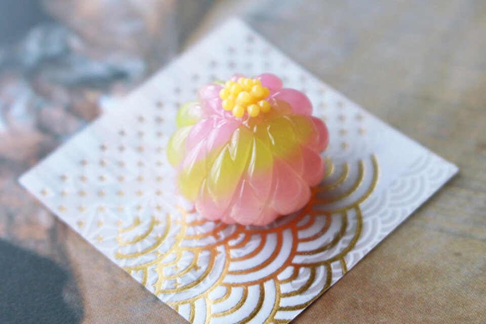 ガラスのミニチュア和菓子・練り切り　★ガラスのミニチュア和菓子店★