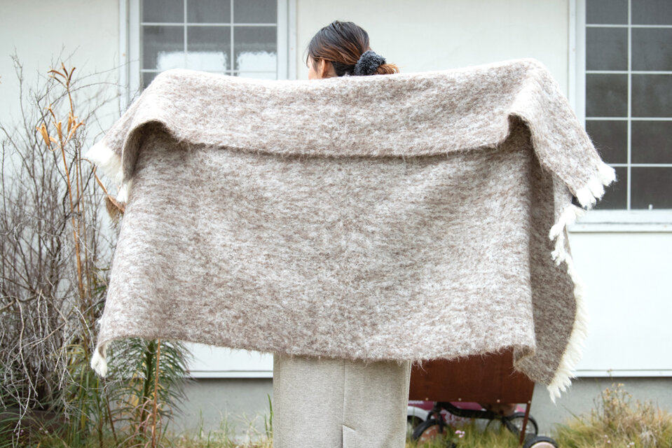 Alpaca ブランケット アルパカ ブランケット Alpaca Throw - Pumice