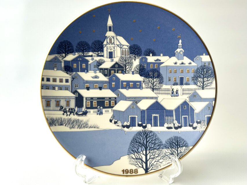 ARABIA Raija Uosikkinen クリスマスプレート 1988年