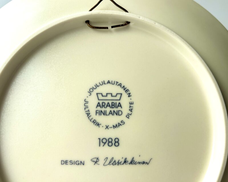 ARABIA Raija Uosikkinen クリスマスプレート 1988年 | iichi 日々の