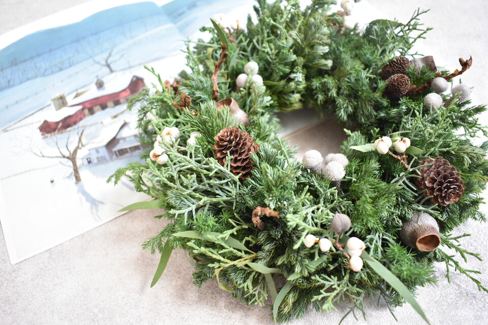 (再販)森のクリスマスリース