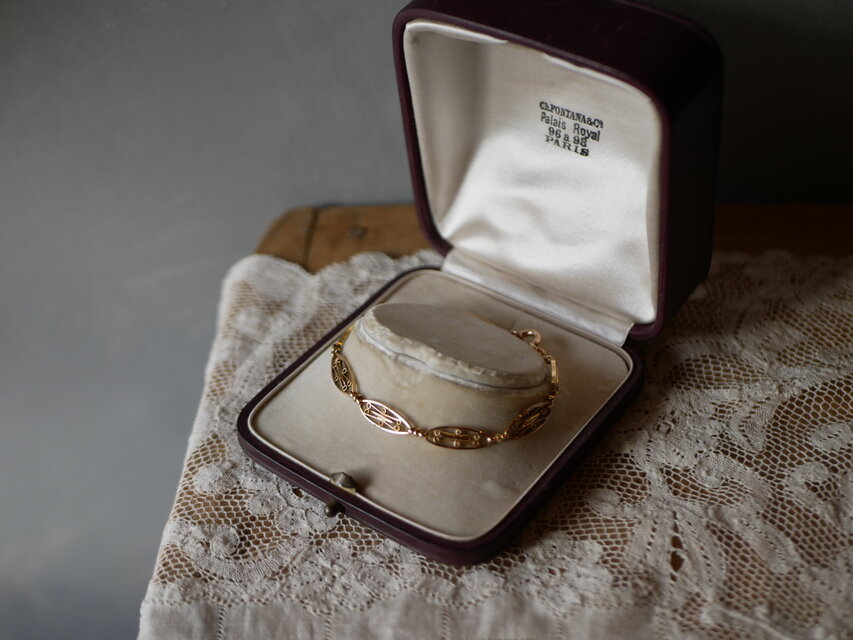 FB-07】フィリグリー K18 アンティークブレスレット