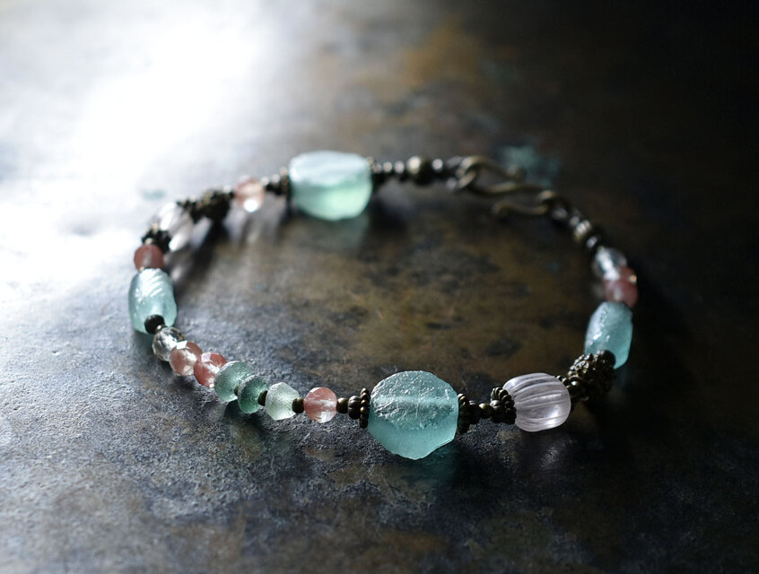 多彩ローマングラスとグーズベリー、つぶつぶブラス、アンデシンのブレス