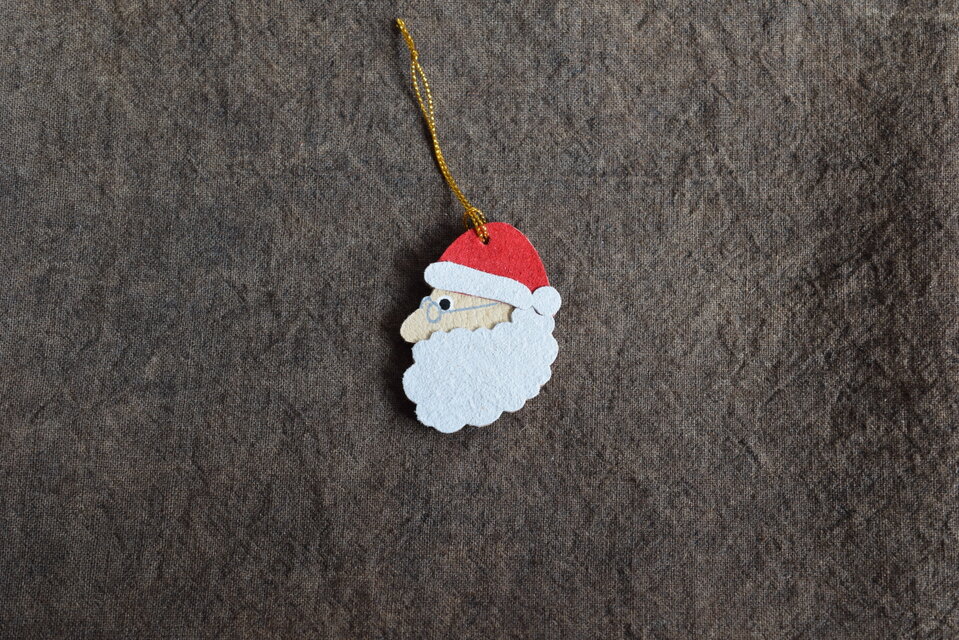 オーナメント　サンタ　顔