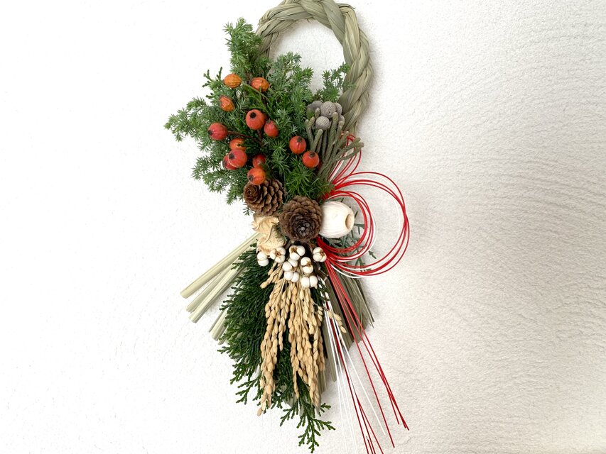 縦型お正月飾り3 | iichi 日々の暮らしを心地よくするハンドメイドや