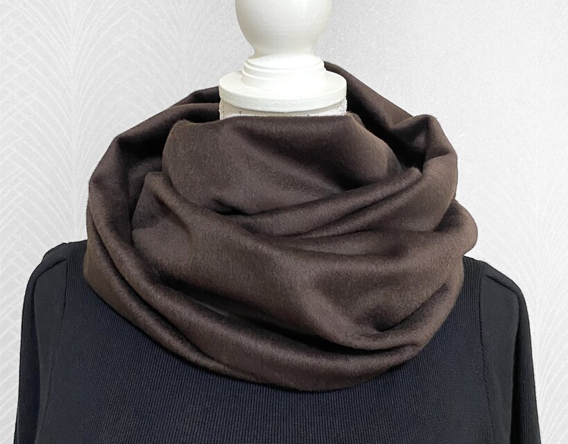 カシミヤウール◇ダークブラウン◇ 肌触り◎おすすめ品です♪