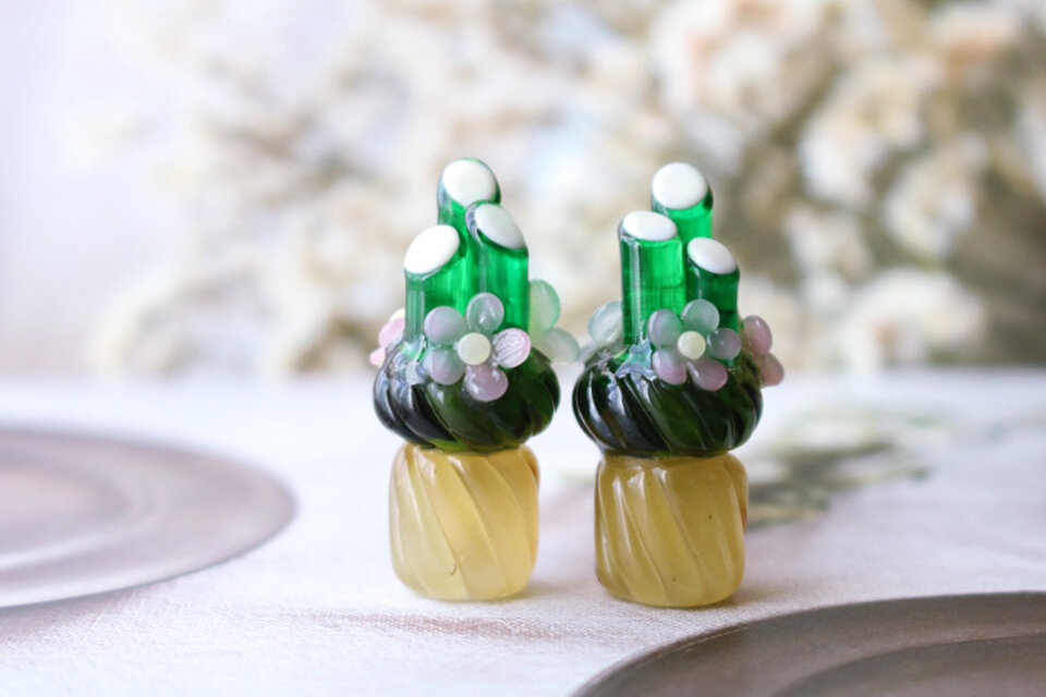 ガラスのミニチュア門松　とっても小さな門松