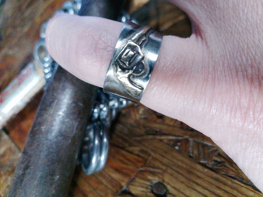 白銅シルバー＆真鍮ブラスゴールド・銃/ガン指輪　1～40号サイズ,ペアリング調整OK　結婚、成人式に