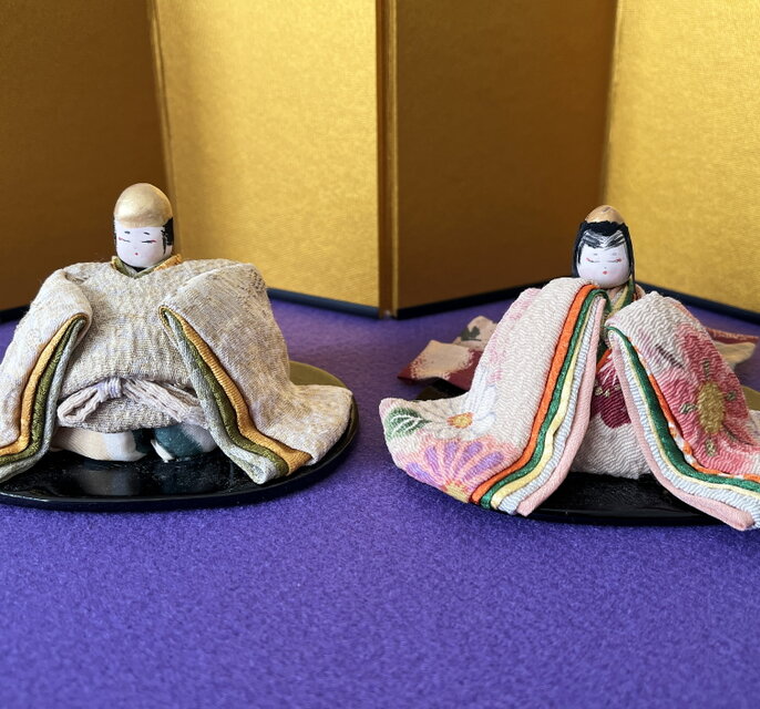 小さな雛人形 縮緬 手のひらサイズ yk254 | iichi 日々の暮らしを