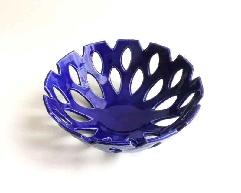 フルーツボウル 菓子鉢（ネイビーブルー）Fruits bowl (Navyblue