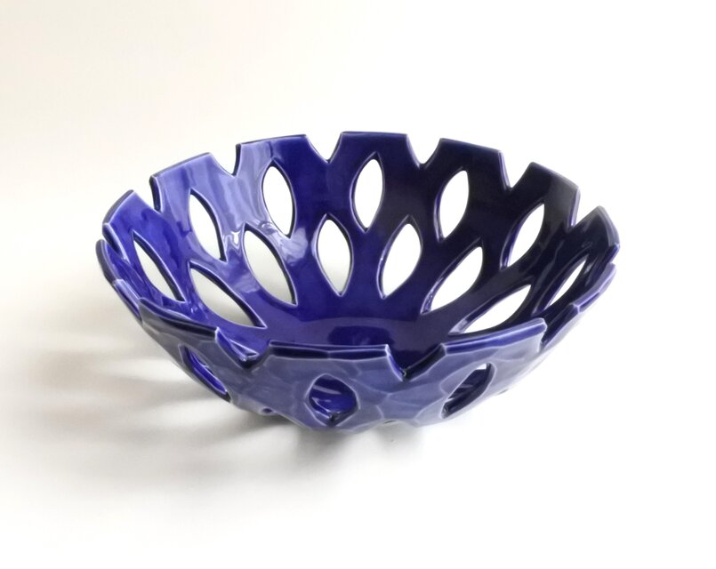 フルーツボウル 菓子鉢（ネイビーブルー）Fruits bowl (Navyblue