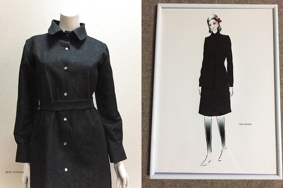 1点もの・デザイン画付き】岡山産デニムシャツ型コート