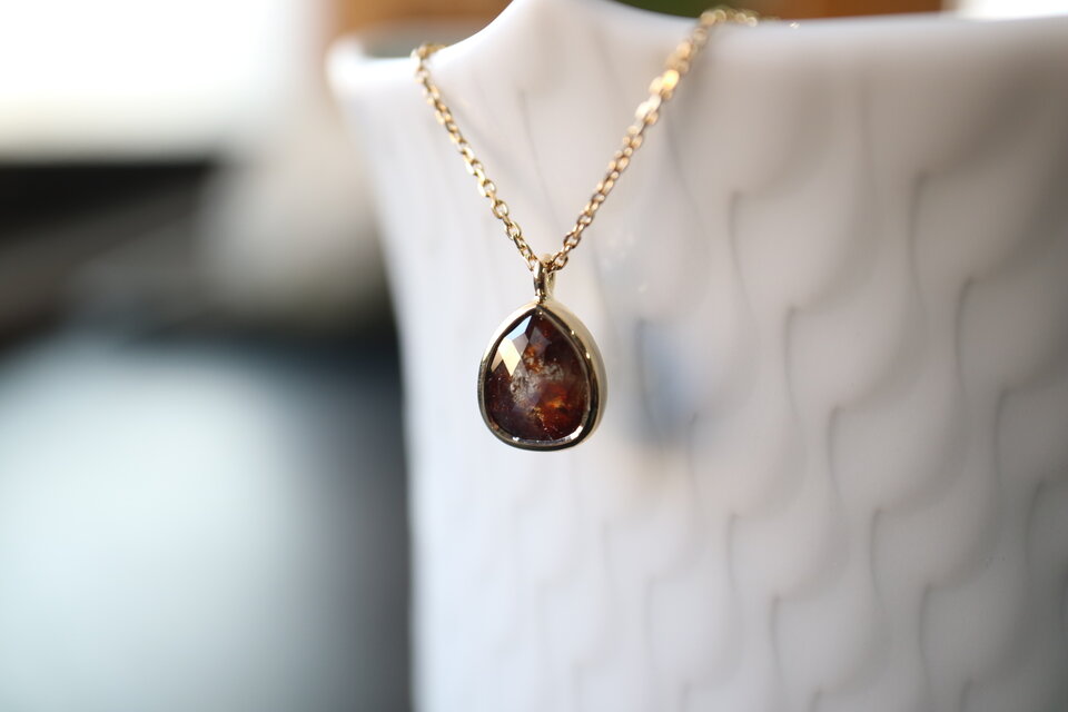 ローズカットダイヤ/ネックレス