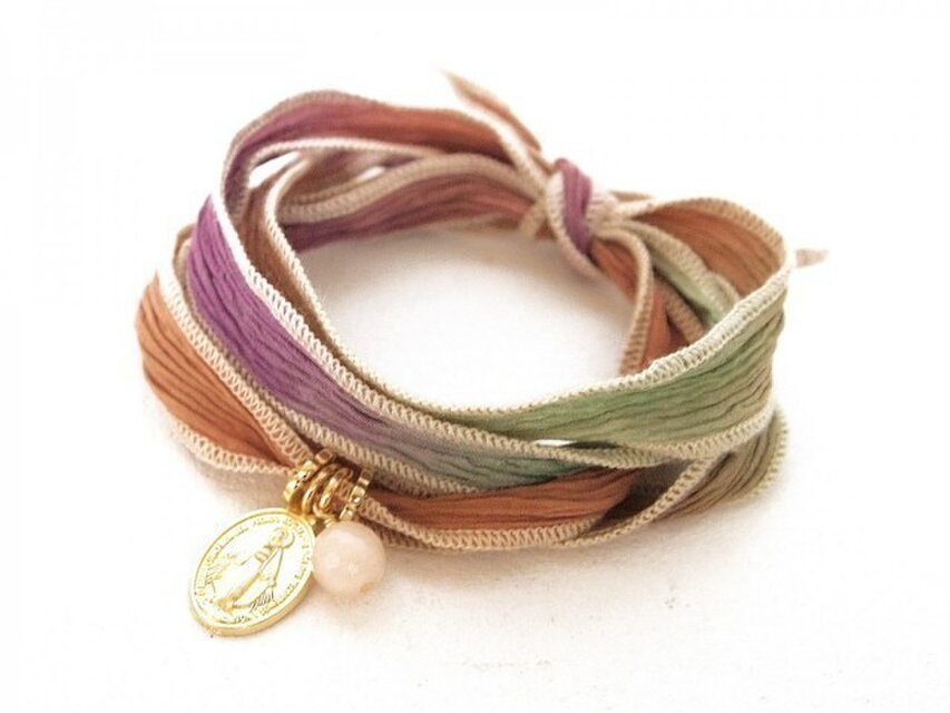 silk ribbon ブレスレット ML