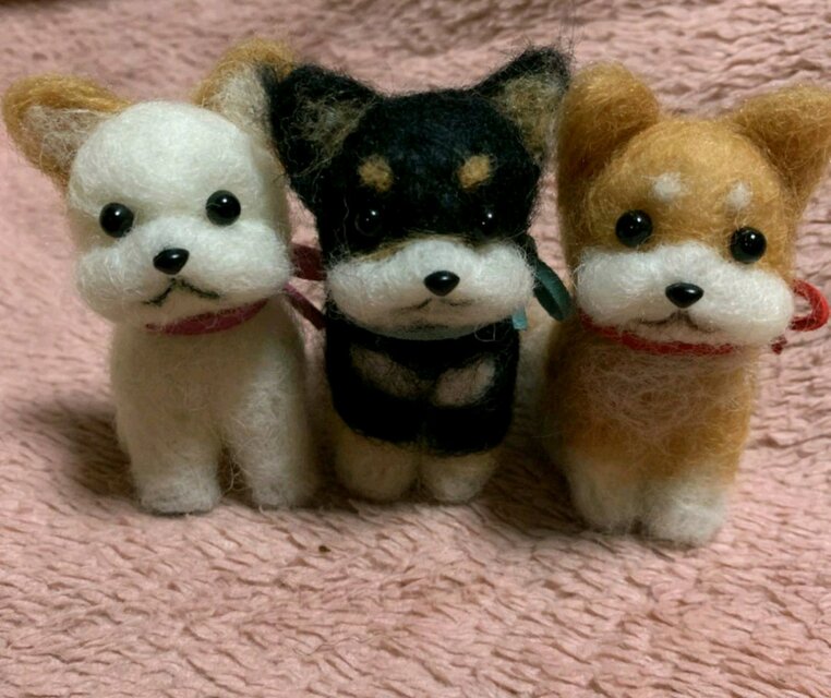 注文制作 羊毛フェルト柴犬