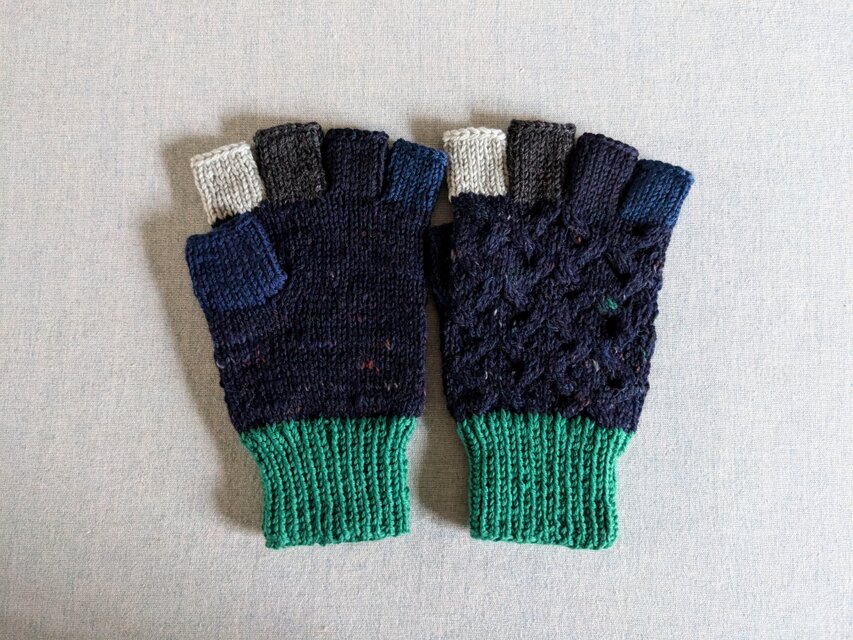 ✳ナナイロ手袋✳指先なし手袋(男性用Lサイズ)