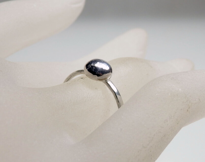 ナゲットリングSilver 彫金シルバーナゲットリング 11号 | iichi 日々の暮らしを心地よく