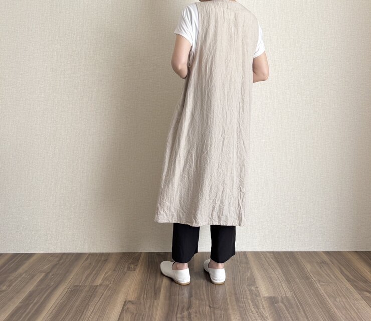 ヨーロッパリネンのロングジレ ナチュラル | iichi 日々の暮らしを