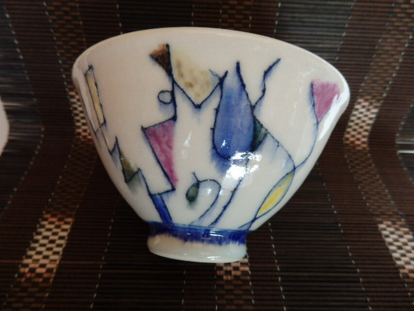 磁器　お茶碗　東京の迷路　①