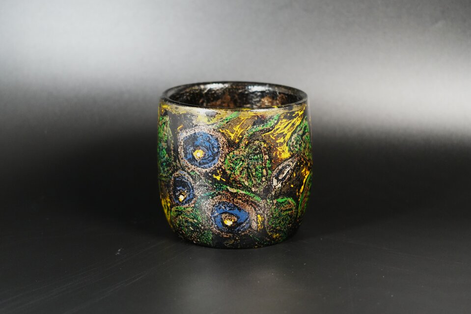 Makie Bowl　　筒茶椀　「朝顔」