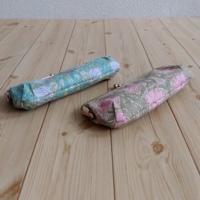 ウィリアムモリス がま口ペンケース 口金19.5cm 花柄 ピンパネル