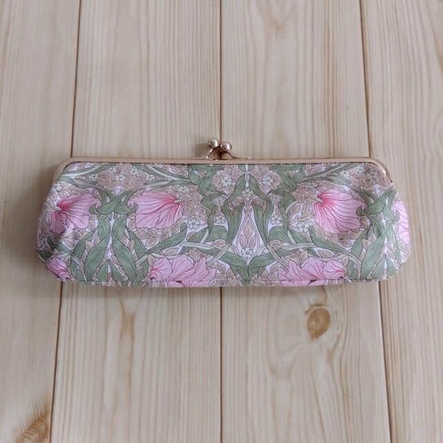 ウィリアムモリス がま口ペンケース 口金19.5cm 花柄 ピンパネル