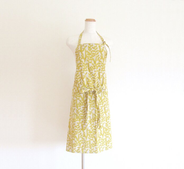 イエロー* 北欧風 カフェエプロン＆アームカバーset