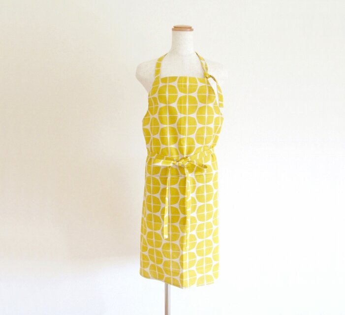 北欧風 カフェエプロン＆アームカバー＆ヘアターバンset