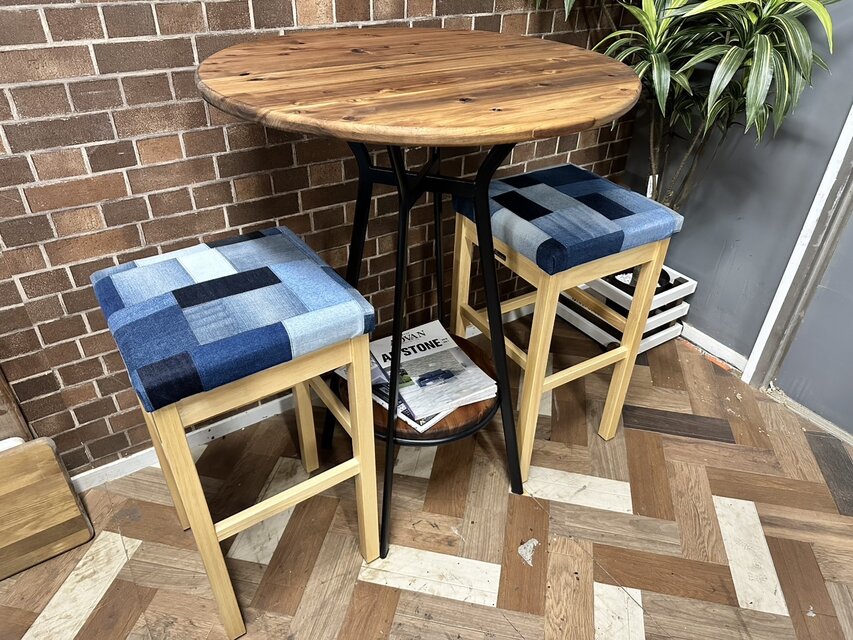 在庫あり　即納　hotaru ハイカウンター　椅子　2脚　セット　カフェ　BAR セット販売価格　ダーク　アイアン　