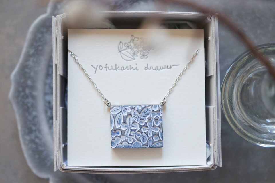 : : : 陶土の草花ネックレス : : : 1348